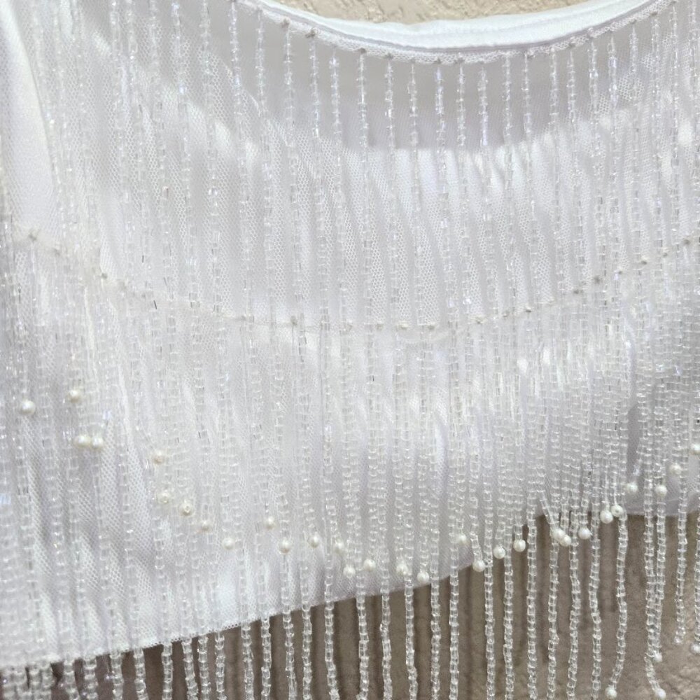 NWOT Show Me Your Mumu Swift Fringe Top In white Size XXS - Picture 5 of 9